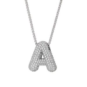 Silver Initial Pendant Necklaces (5103)